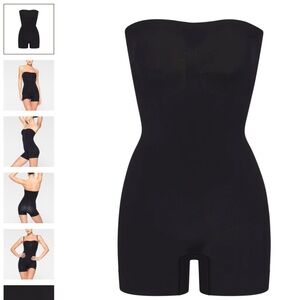 Skims Seamless Sculpt Strapless‎ Shortie Bodysuit Onyx Size S NWOB
